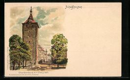 Litho Schaffhausen, Oberthorthurm mit Ob