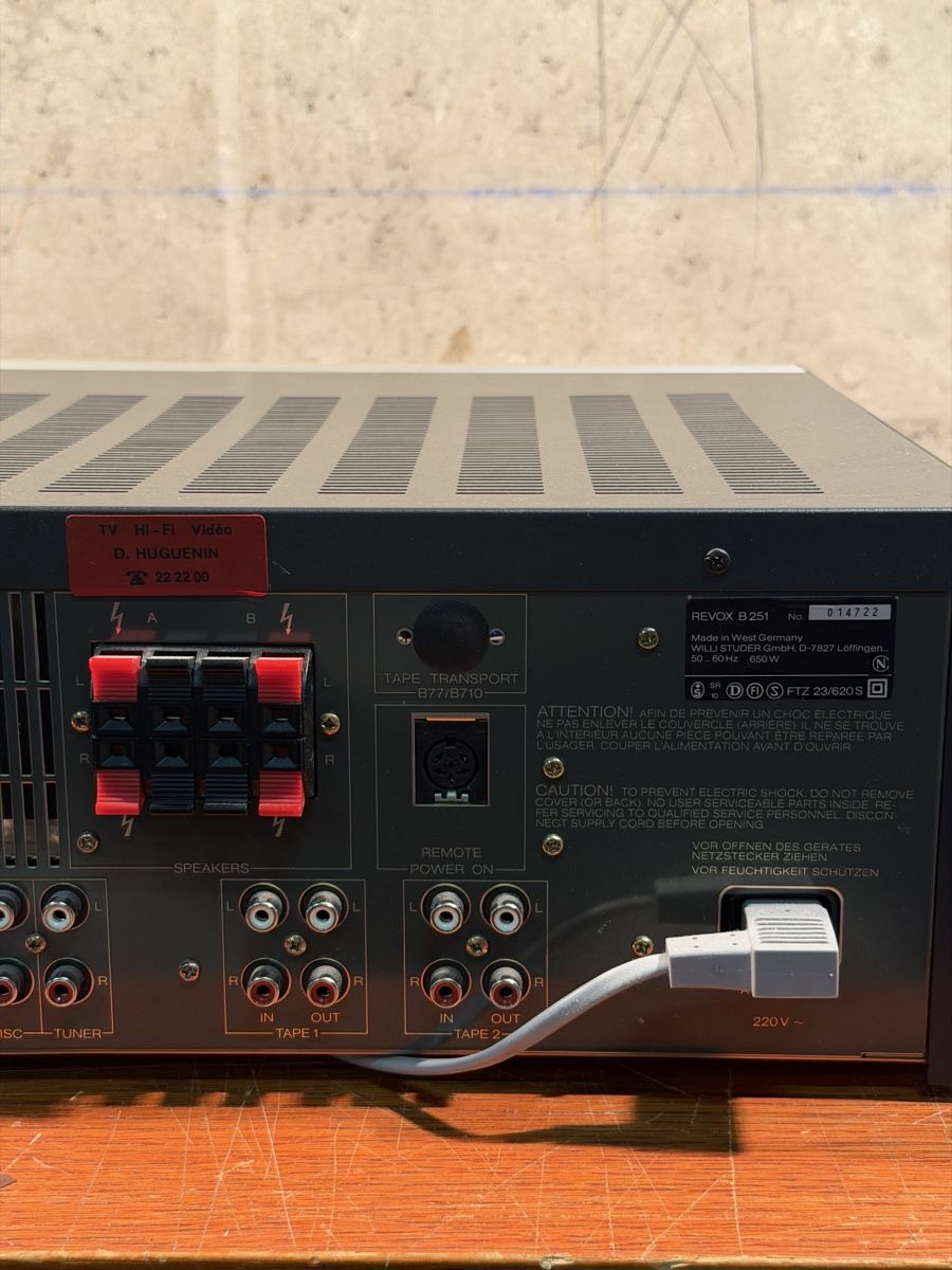 Revox Amplificatori: Revox B251 Integrated Amplifier – Usato da Lausanne venduto da artnouveau04 5