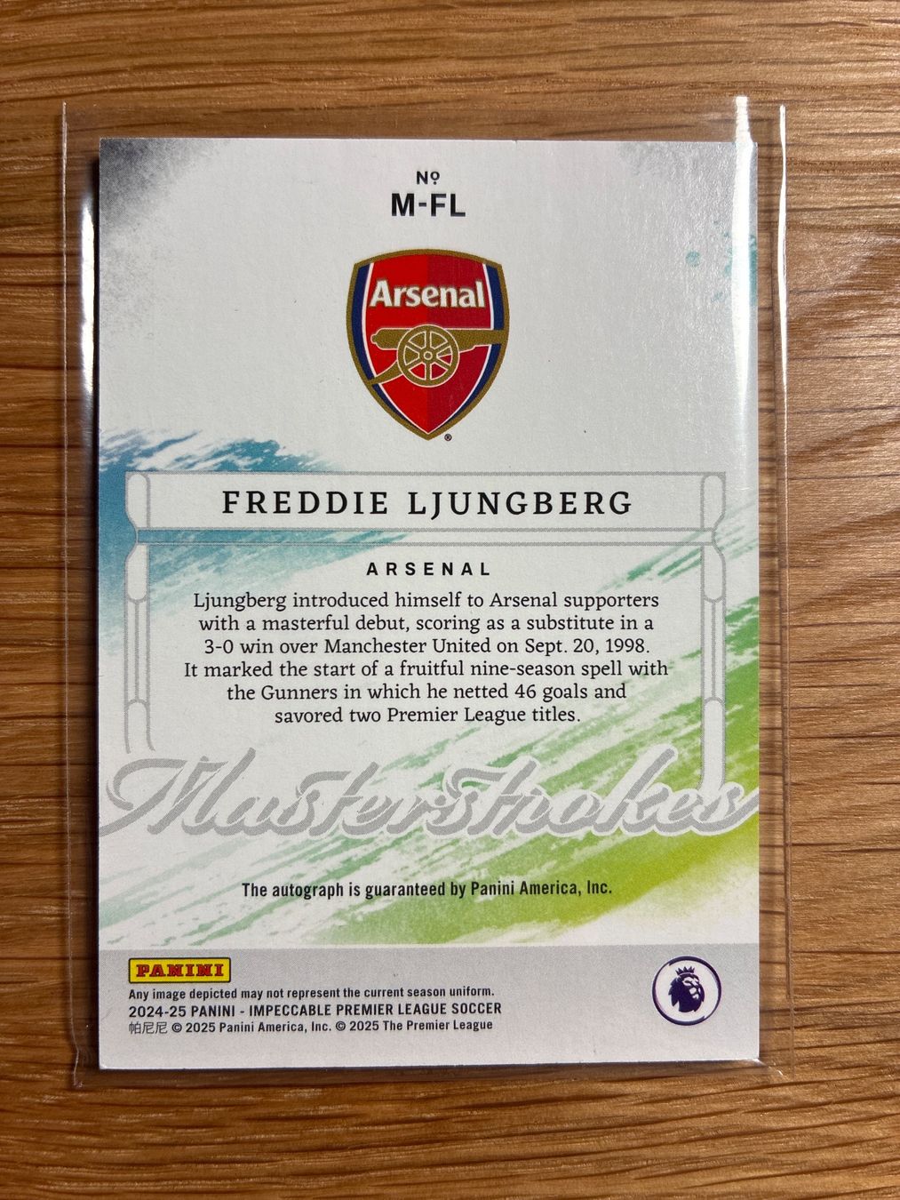 Topps Carte collezionabili: Panini Impeccable Freddie Ljunberg Arsenal Auto /99 – Usato da Wangenried venduto da Garagara 1