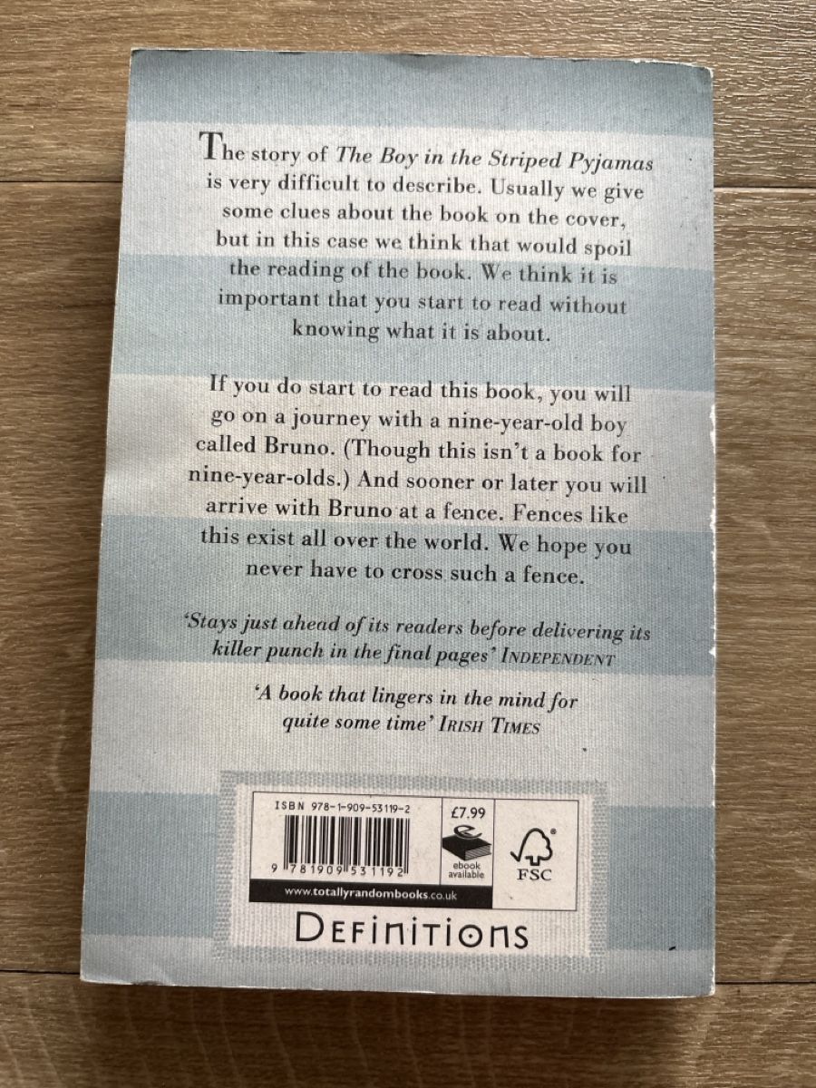 Libri: The Boy in the Striped Pyjamas - John Boyne – Usato da Wil SG venduto da Deborah1997 1