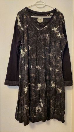 Kleid, Gr. 4XL / 48 / 50, Baumwolle, Handarbeit aus Nepal