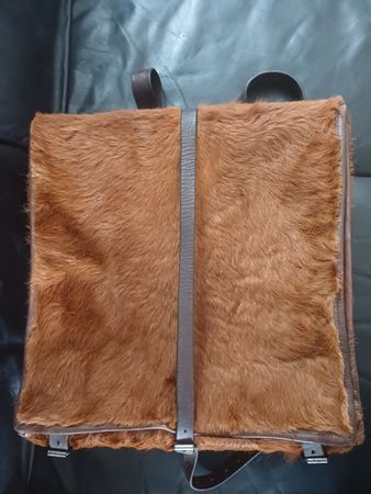 Vintage Rucksack mit Kuhfell, Schweizer Armee