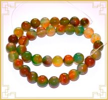 STRANG FÜR KETTE EDELSTEINKETTE STEINKETTE ACHAT APFELFARBEN