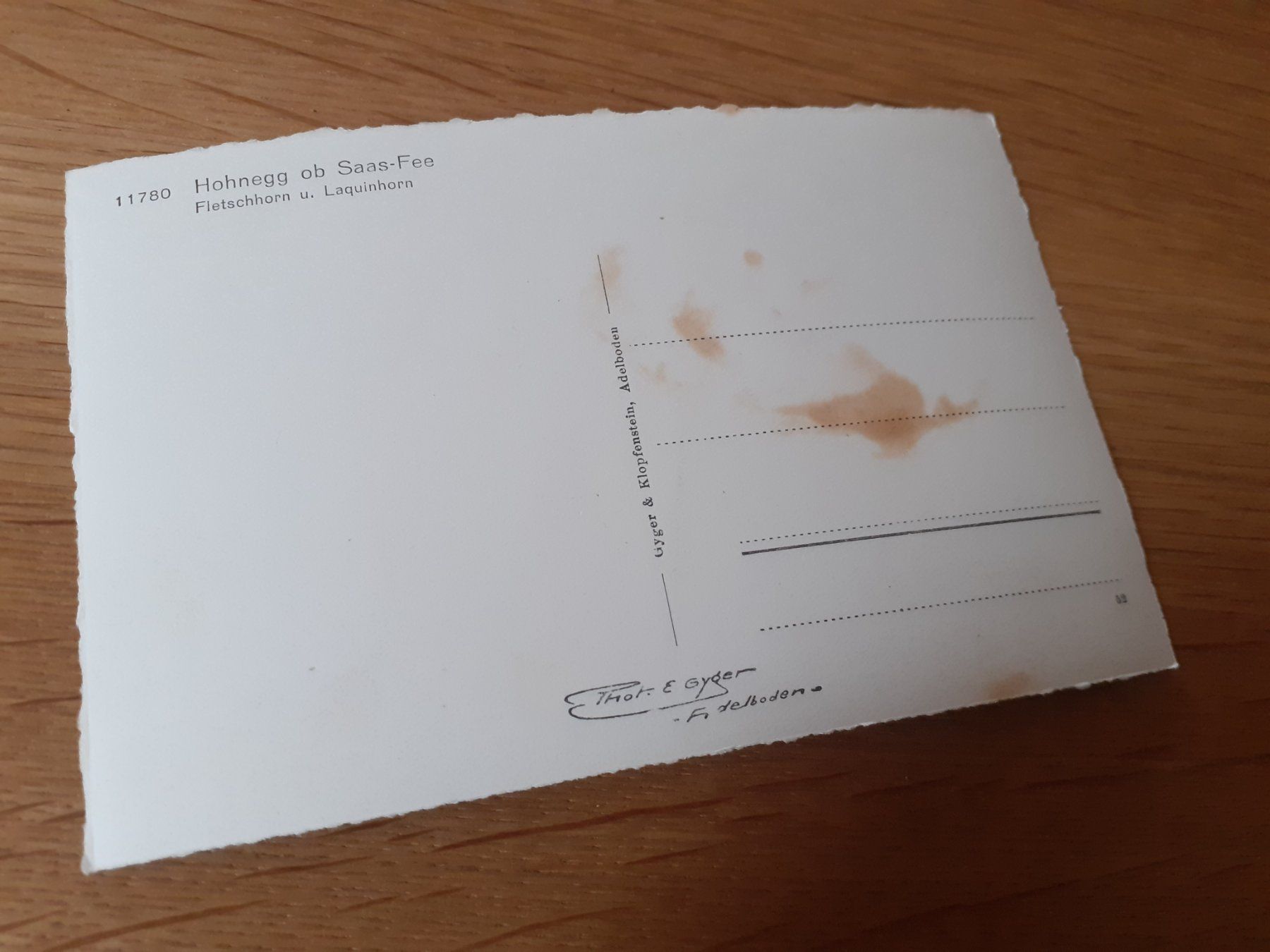 Cartoline postali: HOHNEGG ob SAAS FEE – Usato da Winterthur venduto da Ornyx7 1