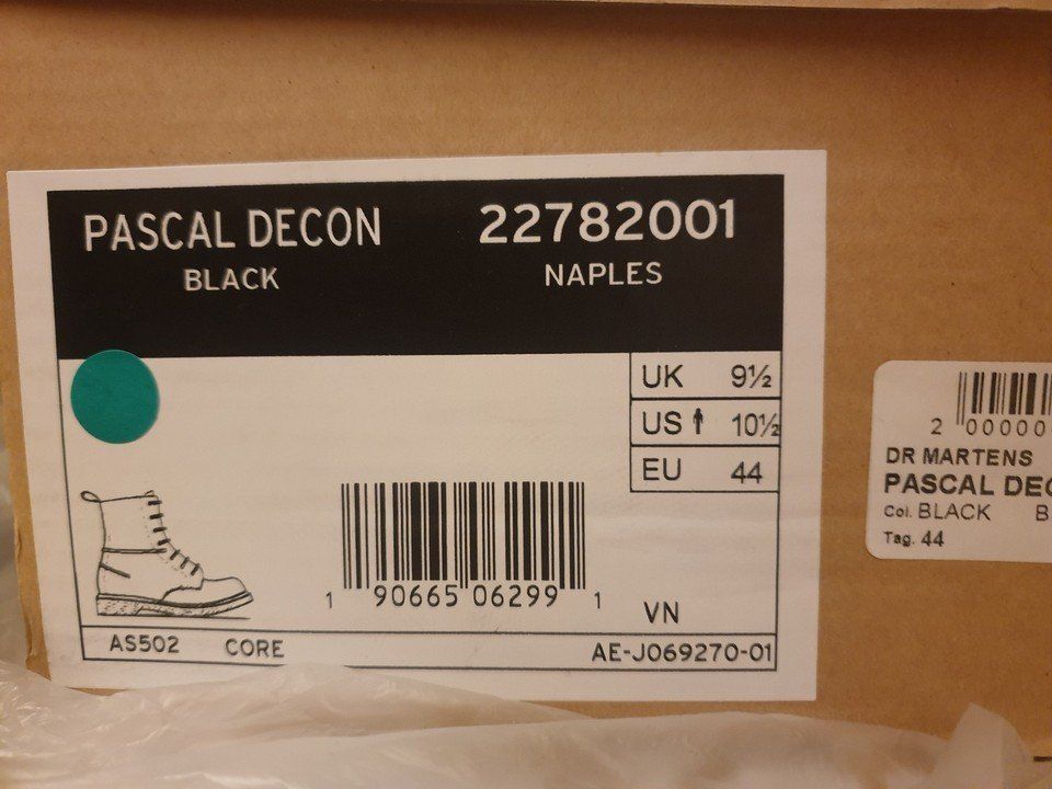 Dr. Martens Scarpe da uomo: Dr Martens Pascal Decon Schwarz Gr. EU 44  UK 9,5 – Nuovo e nell'imballaggio originale da St. Gallen venduto da Master_Bolas 2