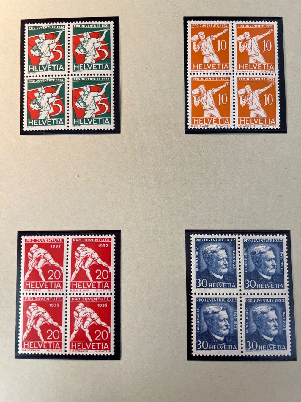 Tutti i francobolli: Pro Juventute, 1929 bis 1938, Viererblocks – Usato da Oberhasli venduto da Sicurezza 3