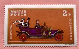Briefmarken aus Ungarn Alte Autos UNGESTEMPELT 