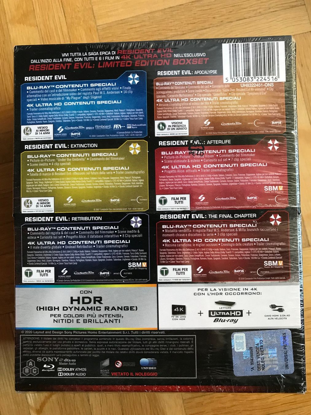 Alle DVDs: Resident Evil Collection - 4K Ultra-HD + Blu-ray Box Set – Gebraucht aus Zürich von Malcom 5