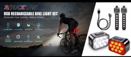 Fahrradlicht Set, USB aufladbar, Neuwertig ! Wasserdicht NEU