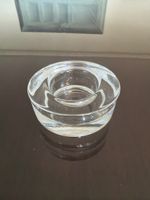 Teelichtglashalter Glas rund klar