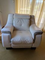 Fauteuil relax électrique en cuir véritable