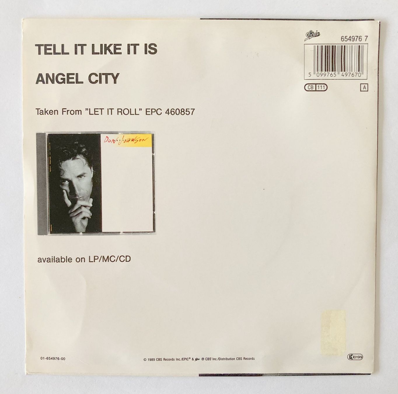 Schallplatten: DON JOHNSON - TELL IT LIKE IT IS – Gebraucht aus Bottens von hotter-than-hell 1