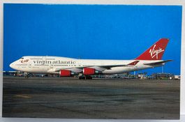 Postcard Boeing 747-4Q8 Virgin Atlantic