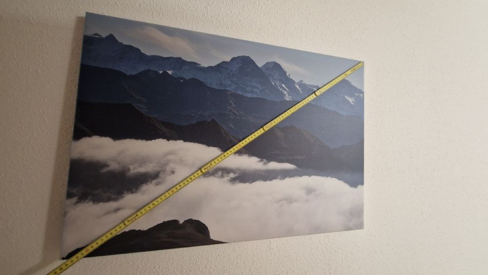 Schweizer Alpen Bild auf Leinwand | Kaufen auf Ricardo