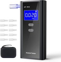 Alkoholtester polizeigenau LCD Promillemessgerät 10Mundstück