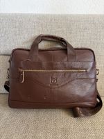 Bullcaptain Leder Aktentasche Herren – Laptoptasche 14 Zoll
