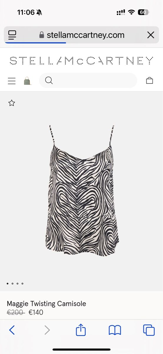 Stella McCartney Tops: STELLA MCCARTNEY satin top M parfait était 🦓 – Neuf (Voir description) à Pully par Sell_it_all