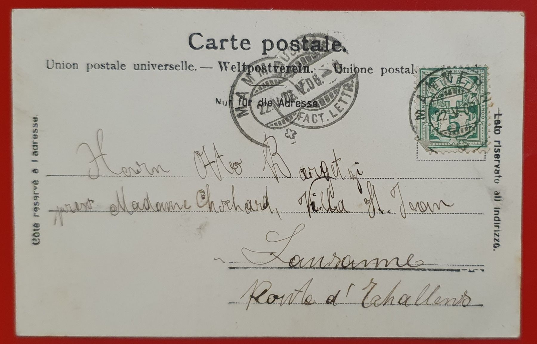 Ansichtskarten: Mammern 1905 - Kuranstalt – Gebraucht aus Kreuzlingen von Rschweiz1 1