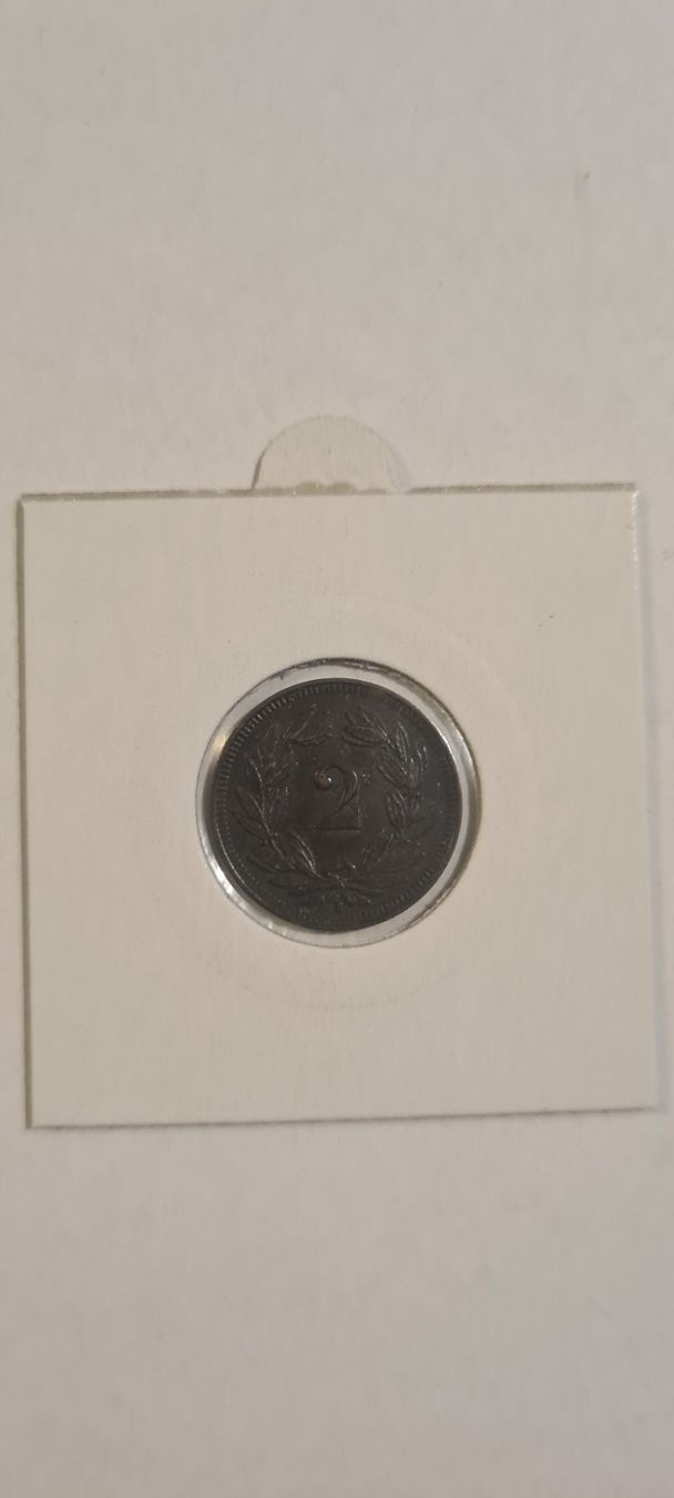 Tutti le monete: Pièce 2 centimes suisse 1913 – Usato da Monthey venduto da GoldOrTV 1