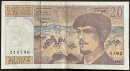 Vintage 20 France Banknote von 1997 - Claude Debussy!