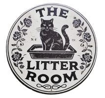 LITTER ROOM / KATZENKLO - Blechschild  (neu/OVP)
