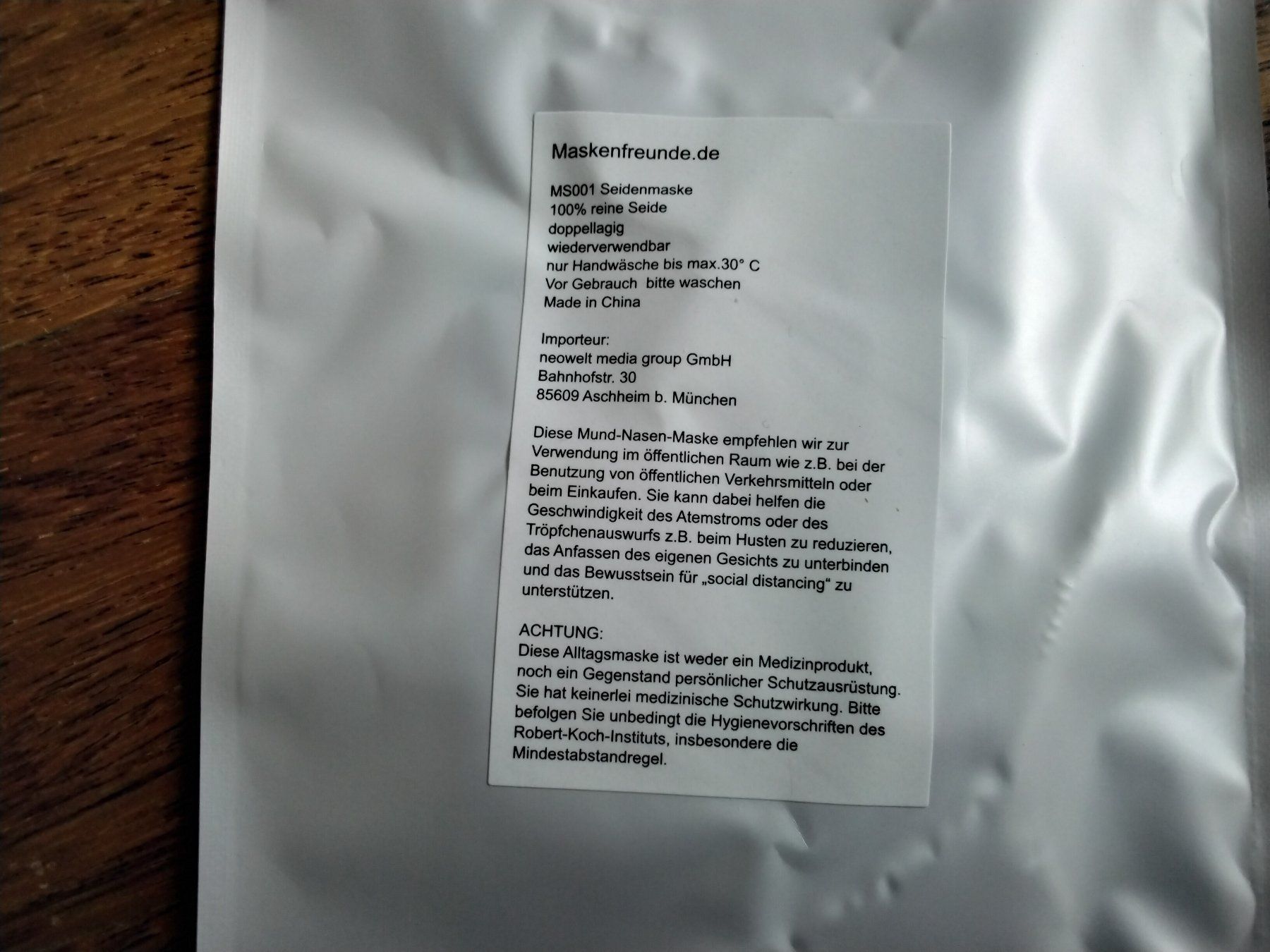 Maschere: 3er Set Seidenmasken blau – Nuovo e nell'imballaggio originale da Büren SO venduto da swelch 2