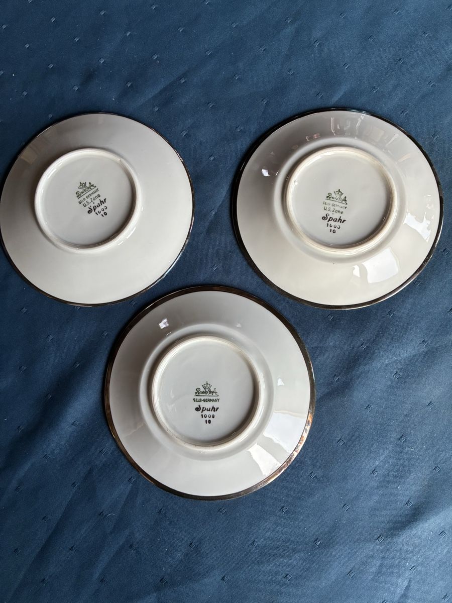 Rosenthal Tassen: Rosenthal - 3 Moccatassen mit Silberauflage – Gebraucht aus Dornach von Rosengarten 4