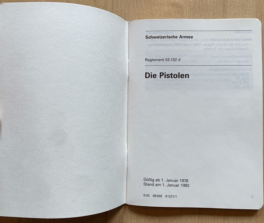 Reglement 53.102 d Die Pistolen 2