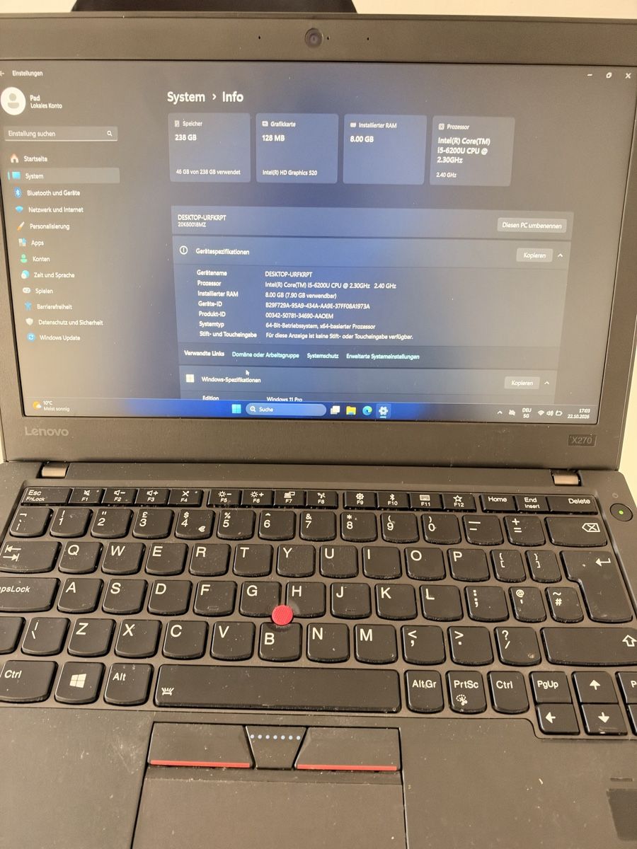 Lenovo Notebooks: Think pad – Gebraucht aus Oftringen von iChange 1