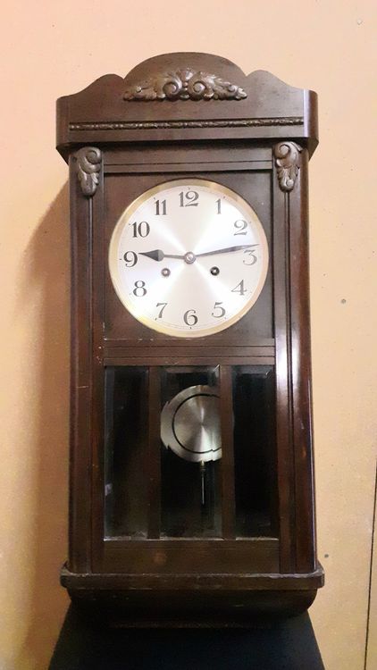 ❤ Wanduhr Regulator Pendeluhr mit Schlagwerk auf Tonstäbe