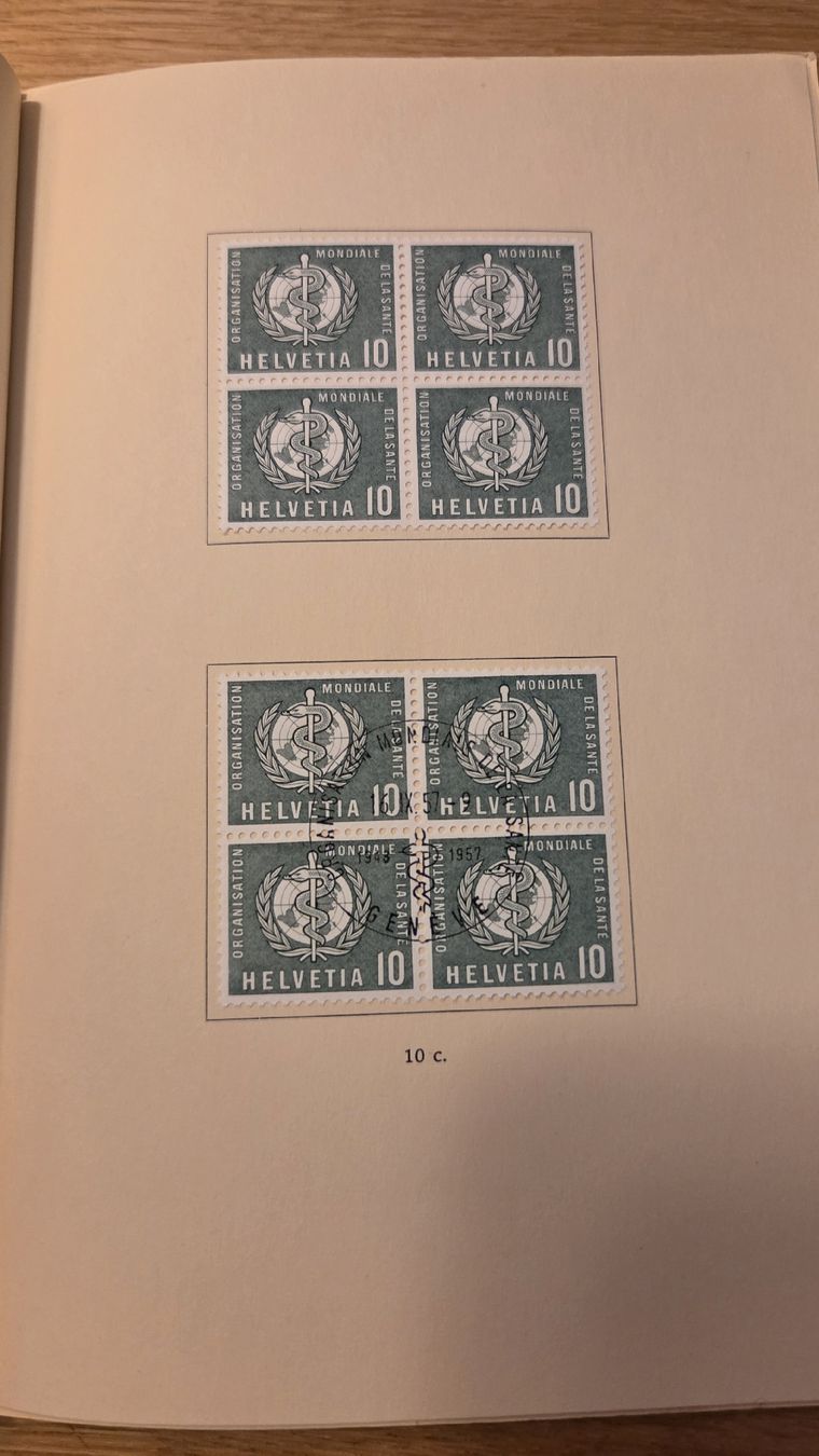 Tutti i francobolli: 1957 Folder Dienstmarken Weltgesundheitorganisation – Usato da Arni AG venduto da Moth68 3