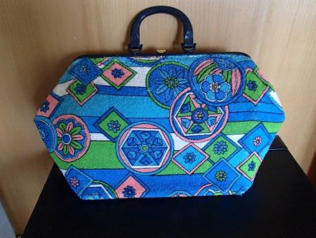 Vintage Tasche Pucci Stil 50er/60erJahre aus Frottestoff