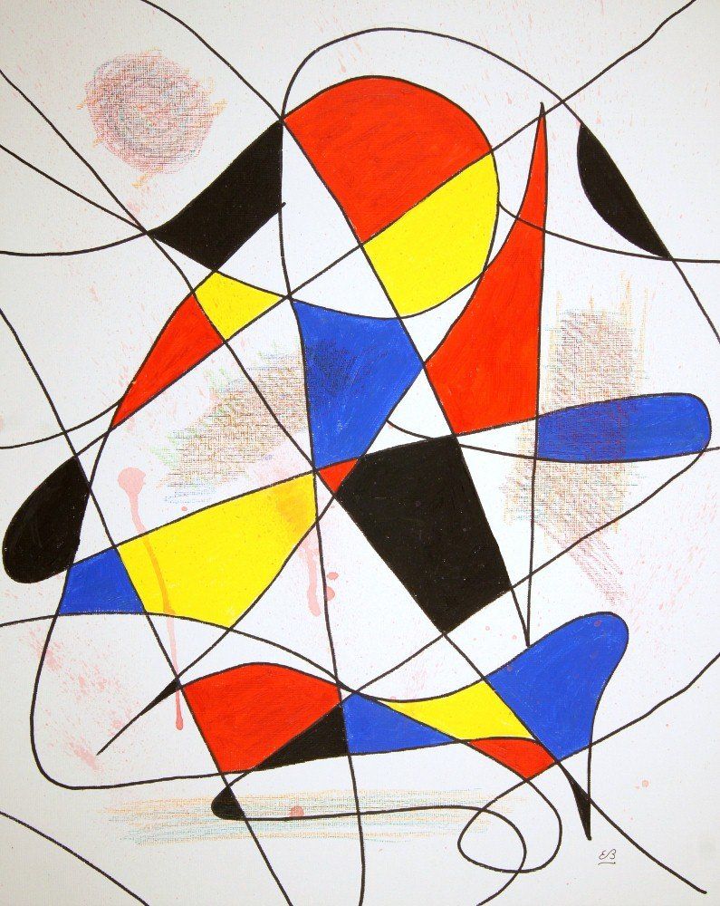 Gemälde: Acryl auf Papier: He II – Neu (gemäss Beschreibung) aus Fribourg von erw_68dx