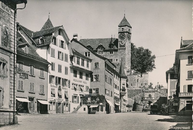 Cartoline postali: Rapperswil - Fotokarte + c1940 – Usato da Emmenbrücke venduto da teestube