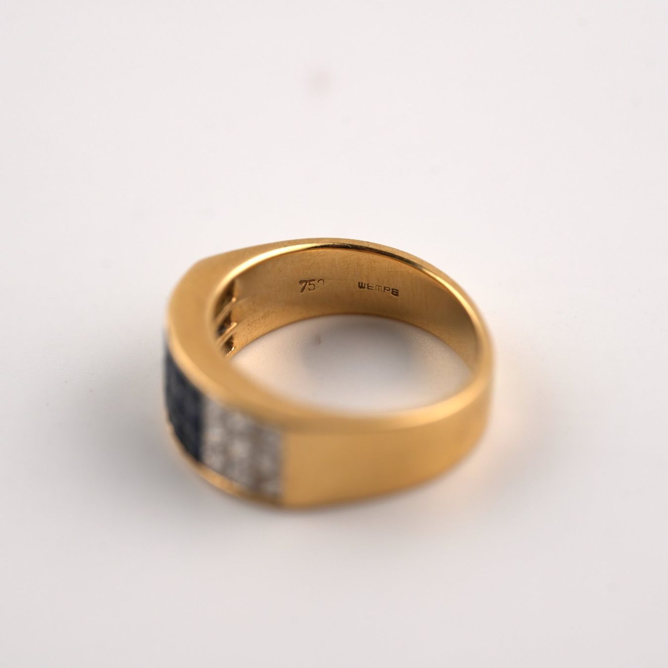 Anelli: Goldring 18K mit Saphir und Diamanten – Usato da Basel venduto da Vip24 4