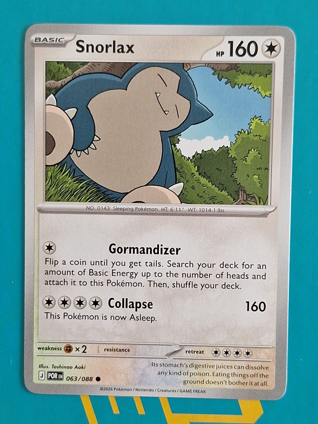 Pokémon Sammelbilder & Trading cards: Snorlax Relaxo - Pokemon Perfect Order – Gebraucht aus Altstätten SG von GGsGameshop
