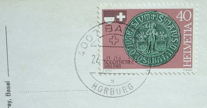 Cartoline postali: BASEL Kleinhüninger Rheinhafen – Usato da Jona venduto da philajona 1