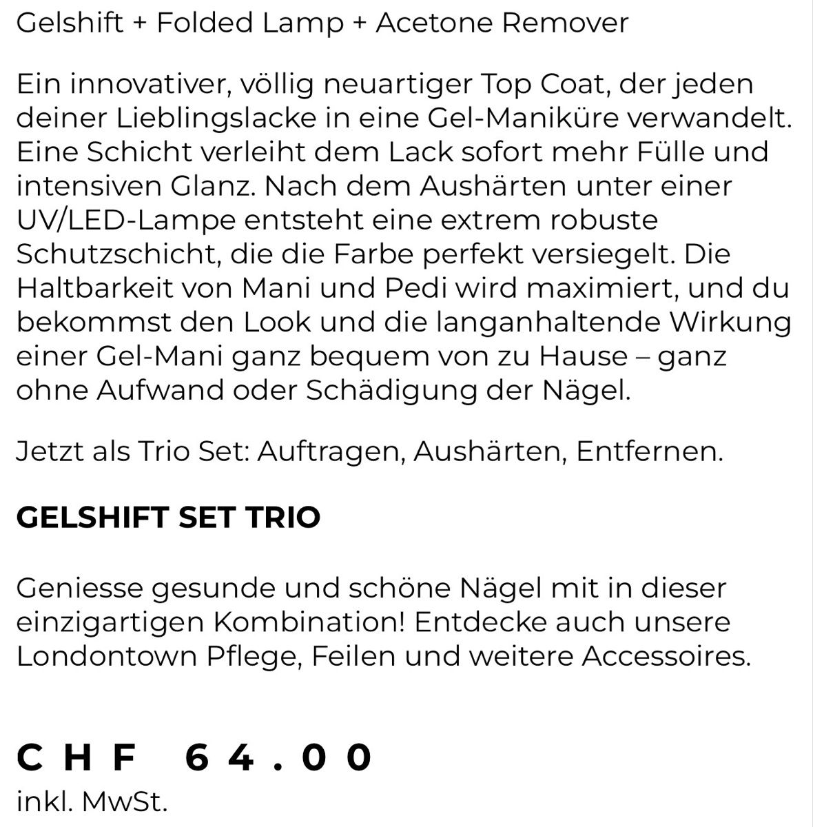 Unghie finte: Gelshift trio set neuf Londontown – Nuovo e nell'imballaggio originale da Lausanne venduto da Meganelausanne 2