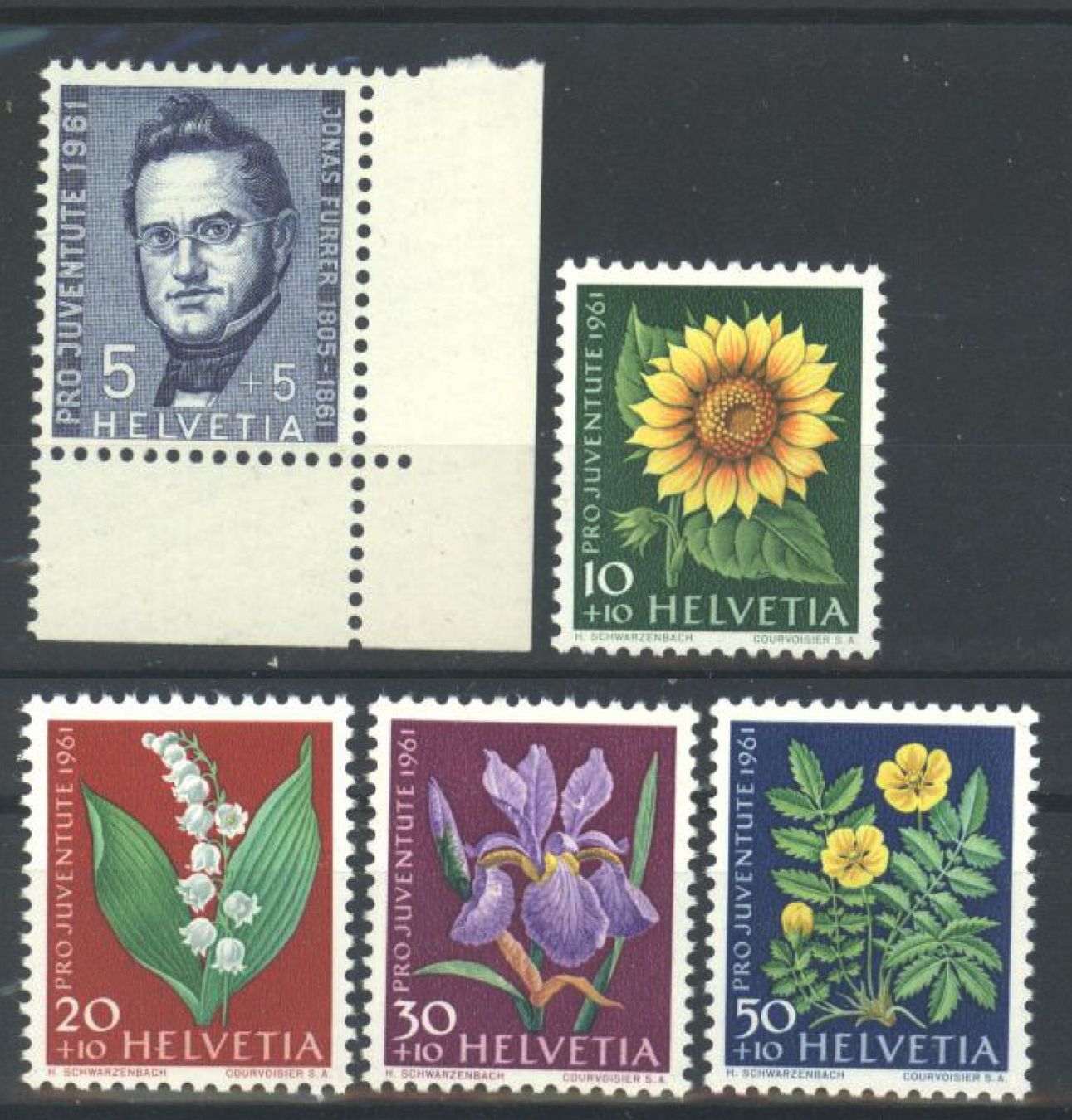 Tutti i francobolli: 1961, Pro Juventute ** – Usato da Willisau venduto da Vollstempel