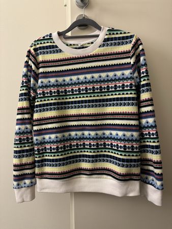 Uniqlo colorful knit fleece sweater