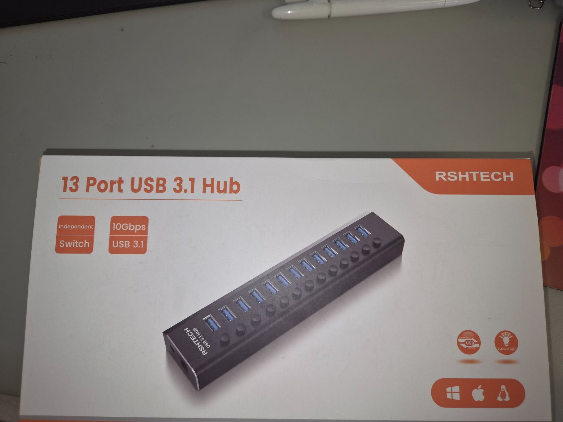 Hub & Switch: RSHTECH 13 Port USB 3.1 Hub – Nuovo e nell'imballaggio originale da Buttikon SZ venduto da Bavegna99