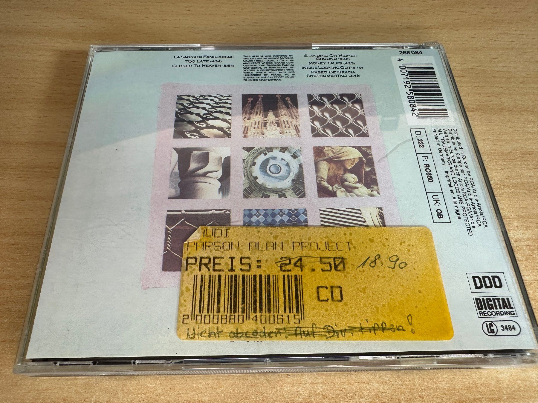CD: L2 The Alan Parsons Project – Gaudi – Usato da Rikon im Tösstal venduto da Alpenmutz 1