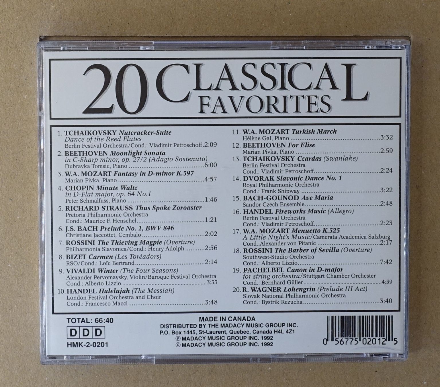 CDs: 20 Classical Favorites - F30 – D'occasion à Sessa par fraenklishop 1