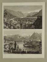 THUN & DOMO D’OSSOLA, 2 STAHLSTICHE UM 1860