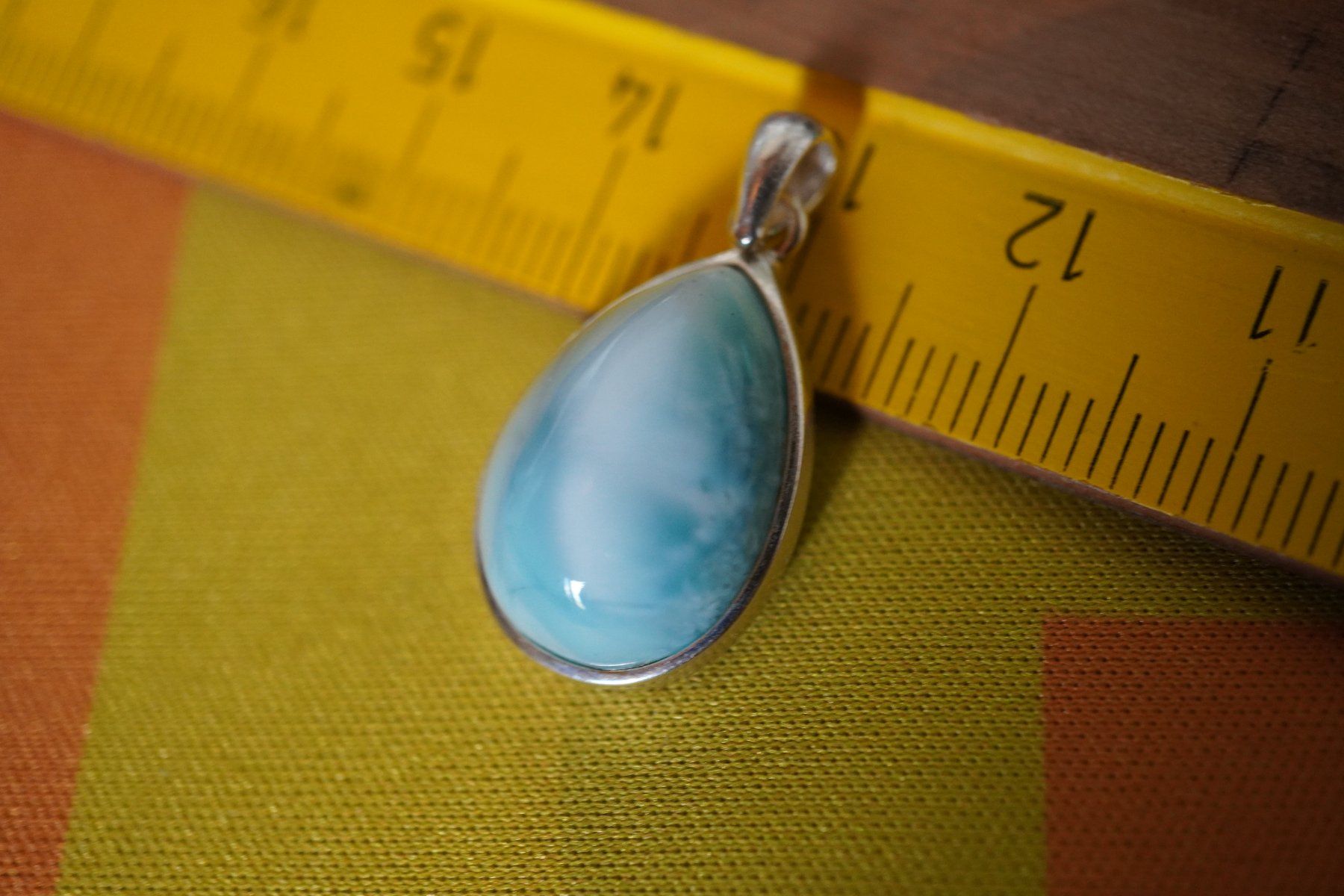 Ciondoli: Larimar   Wunderschön   Silber Gefasst  Anhänger – Nuovo (secondo la descrizione) da Eschenbach SG venduto da craniums