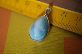 Larimar   Wunderschön   Silber Gefasst  Anhänger