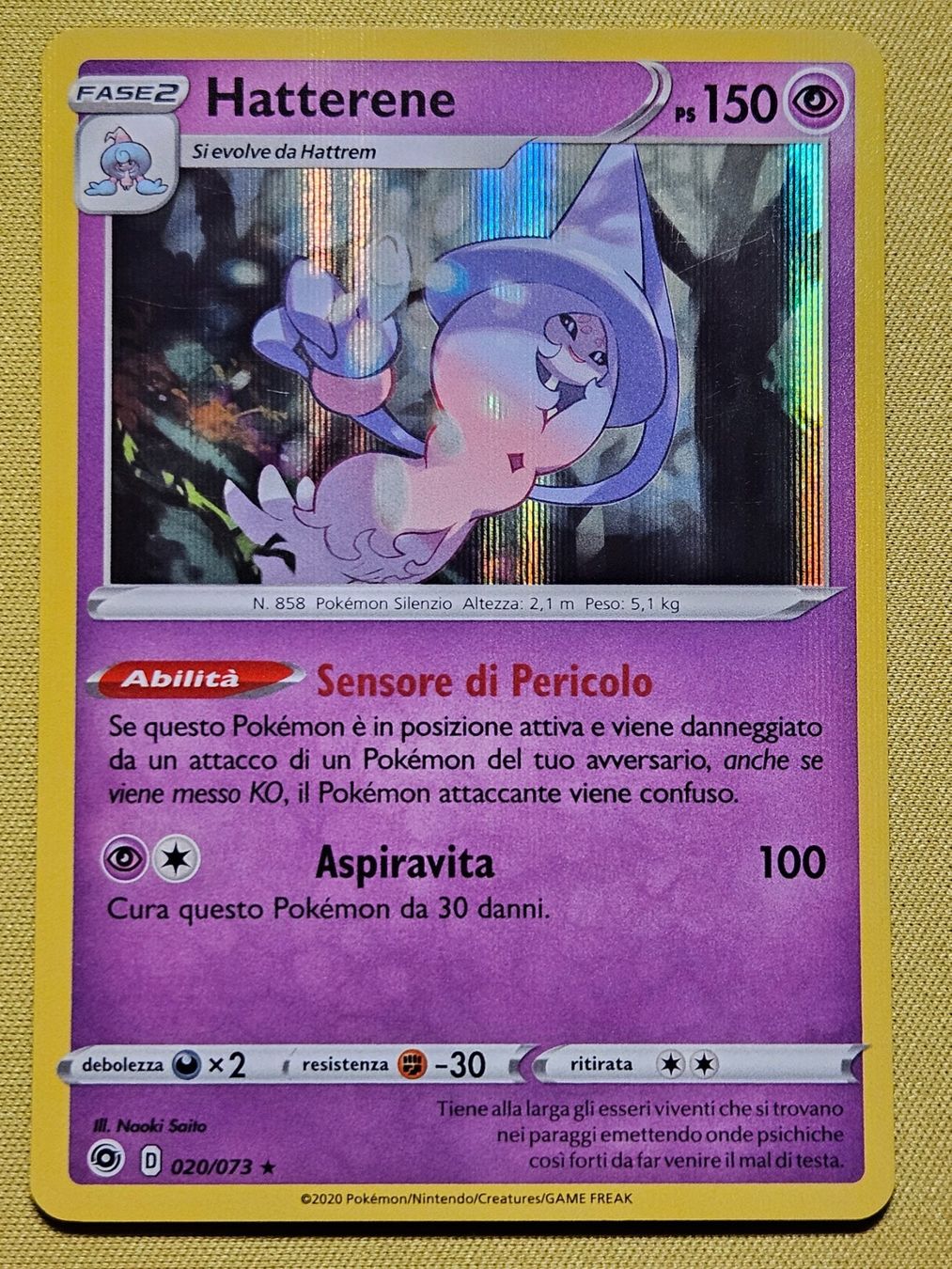 Pokémon Sammelbilder & Trading cards: Champion's Path - Hatterene 020/073 IT – Gebraucht aus Bellinzona von Pokemarco