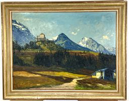 A. Lenz – Schloss Tarasp Scuol Ardez Ftan Sent Gemälde