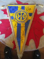 HC DAVOS EISHOCKEY WIMPEL 80ER JAHR VIELE AUTOGRAMME ANTIK