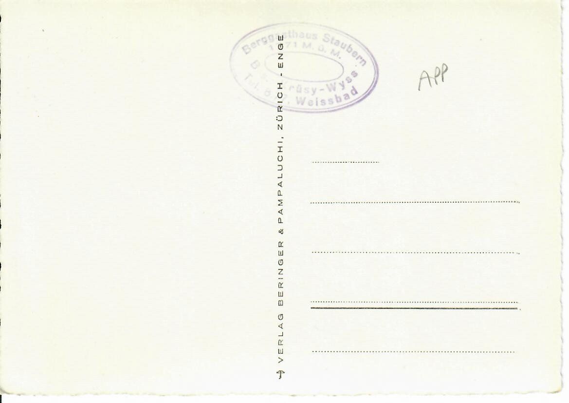 Cartoline postali: Berggasthaus Staubern Weissbad – Usato da Hochdorf venduto da Ziegel-16 1
